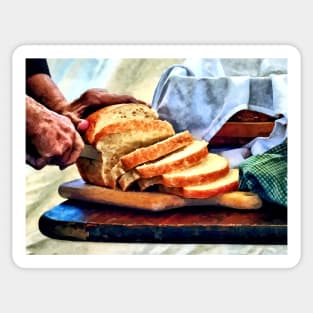 Cooking - Grandma Slicing Bread Sticker